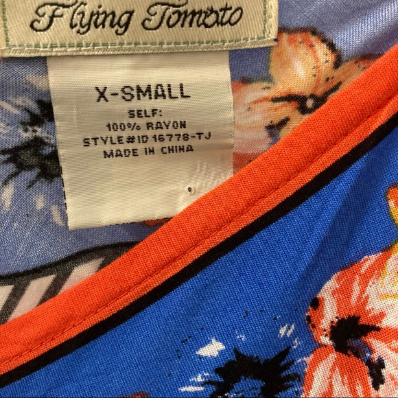 Floral/Striped Print Midi- Dress - Picture 6 of 6